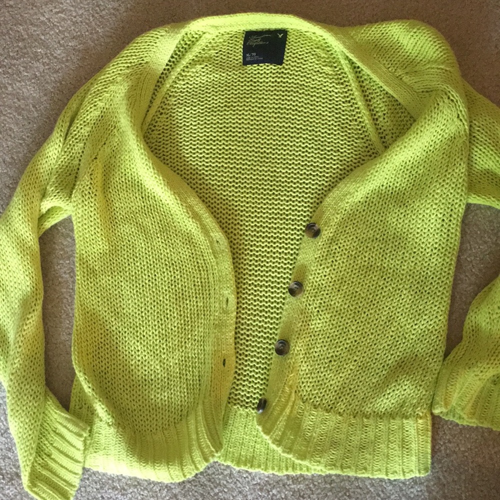 American Eagle neon sweater
